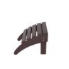 Outdoor Adirondack Chair & Ottoman Set – Dark Brown