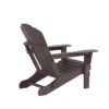 Outdoor Adirondack Chair & Ottoman Set – Dark Brown