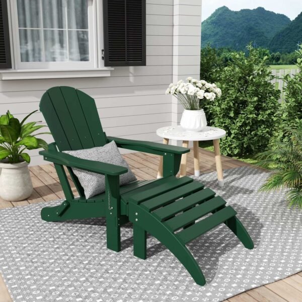 fyumo5a7ozw3zabqsame.jpg Outdoor Adirondack Chair & Ottoman Set – Dark Green