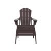 Outdoor Adirondack Chair & Ottoman Set – Dark Brown