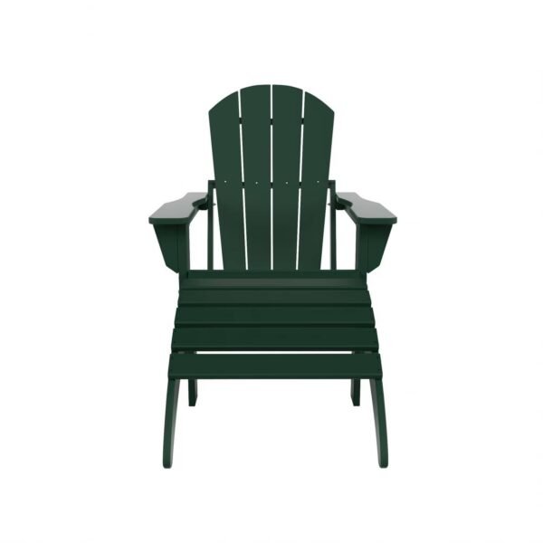 rjf1fljwelaprydvwytf.jpg Outdoor Adirondack Chair & Ottoman Set – Dark Green