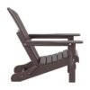 Outdoor Adirondack Chair & Ottoman Set – Dark Brown