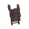 Outdoor Adirondack Chair & Ottoman Set – Dark Brown
