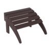 Outdoor Adirondack Chair & Ottoman Set – Dark Brown